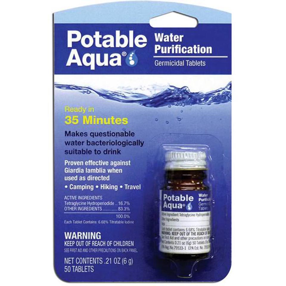 Potable Aqua Potable Aqua Iodine Tablets Enwild