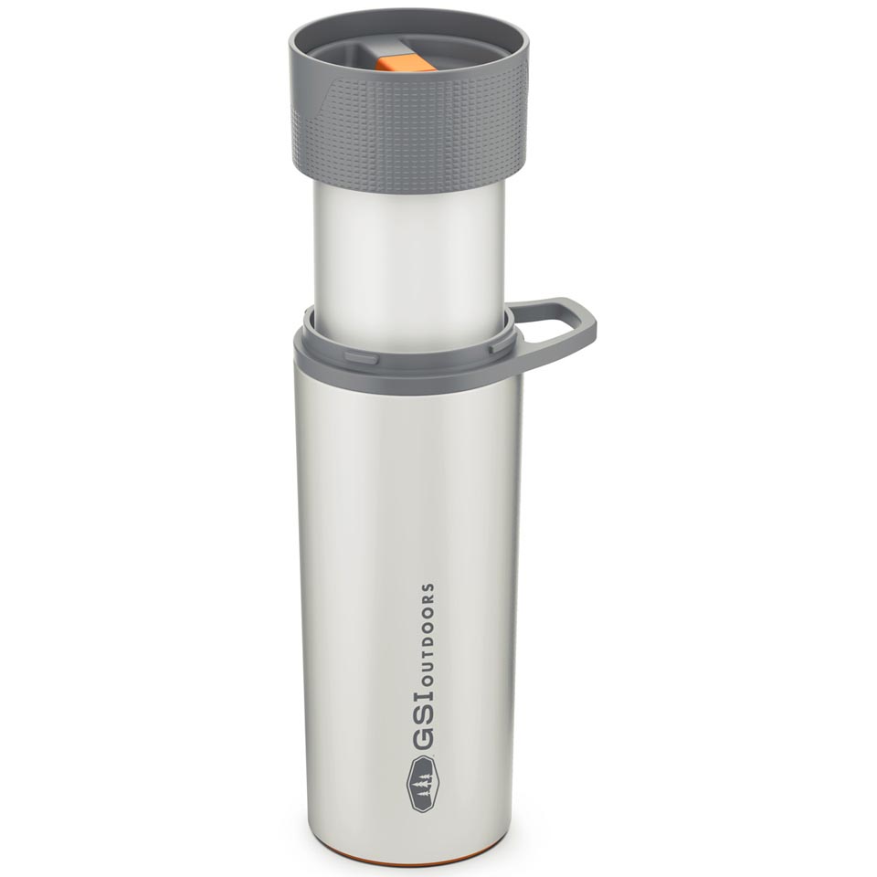 French Press Coffee Mug GSI Outdoors Glacier Stainless Commuter JavaPress