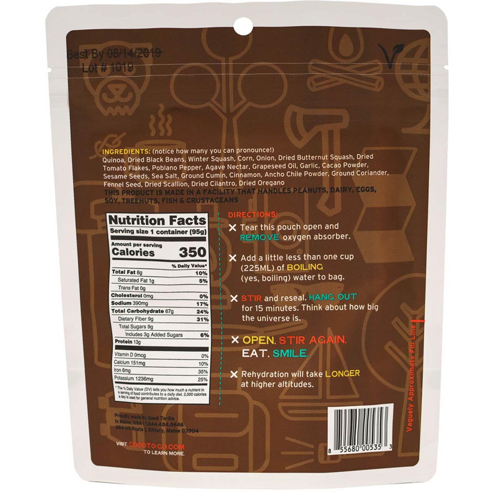 Good To Go Mexican Quinoa BowlSingle Serving Size