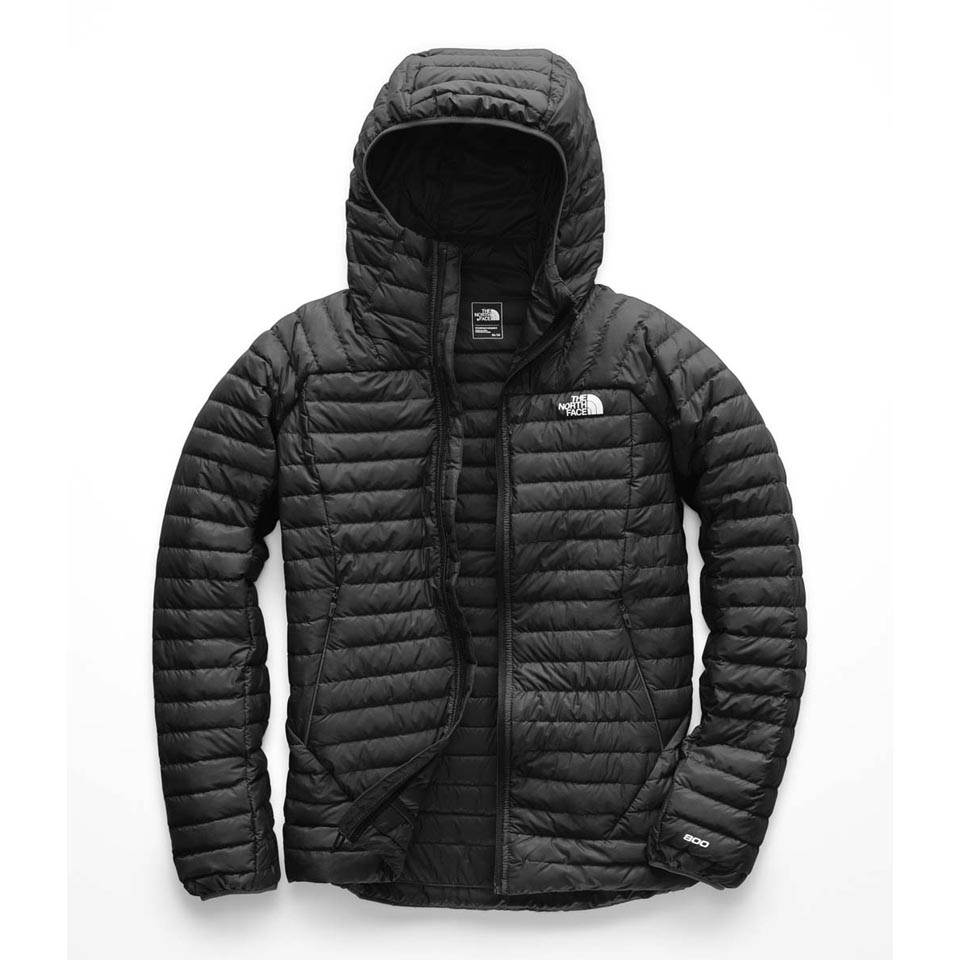 women's impendor down hoodie black