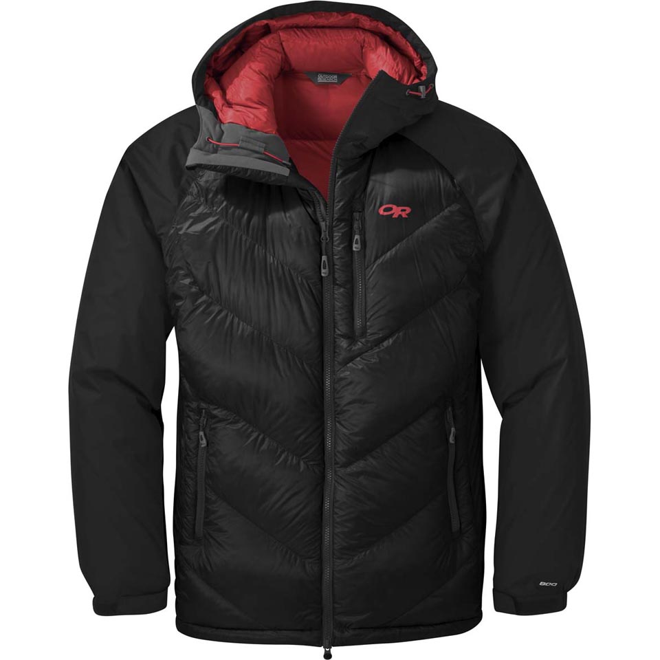 outdoor research women's alpine down hooded jacket