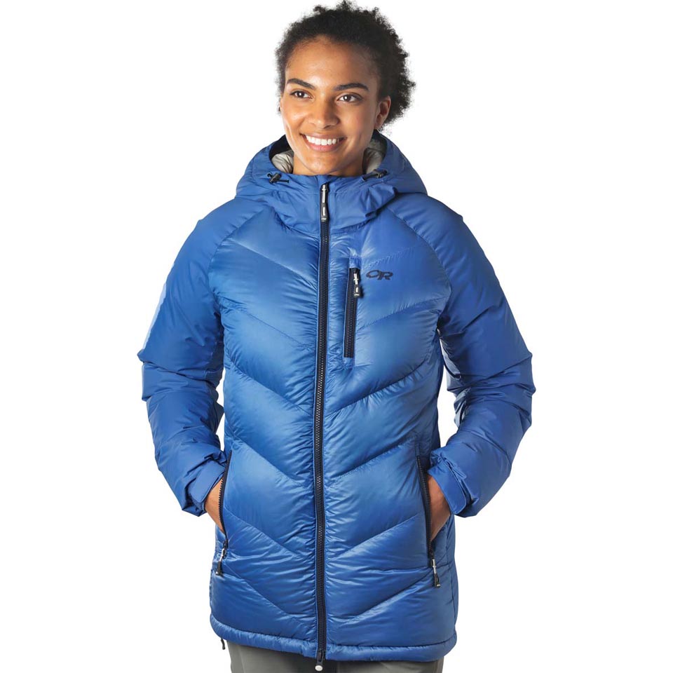 women's alpine down hooded jacket