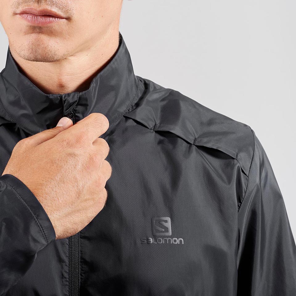 salomon men's agile wind jacket