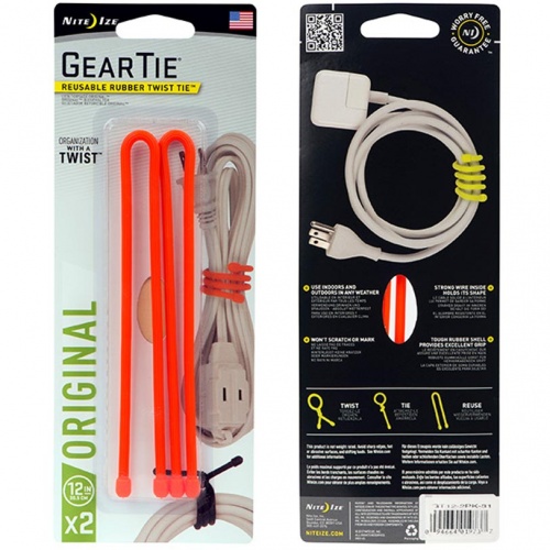 Gear Tie Reusable Rubber Twist Tie 2 Pack product image - main