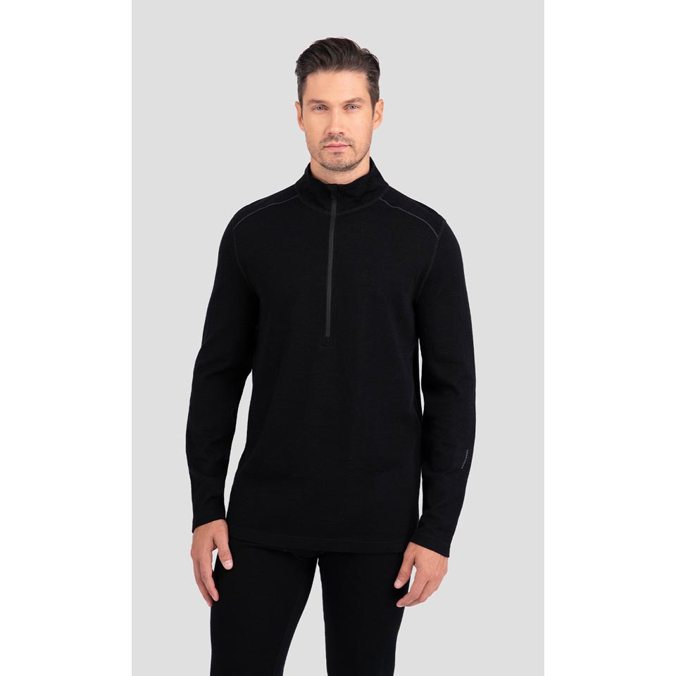 Jacey Quinn MODERN FIT HALF ZIP - Maglione - dark olive/oliva
