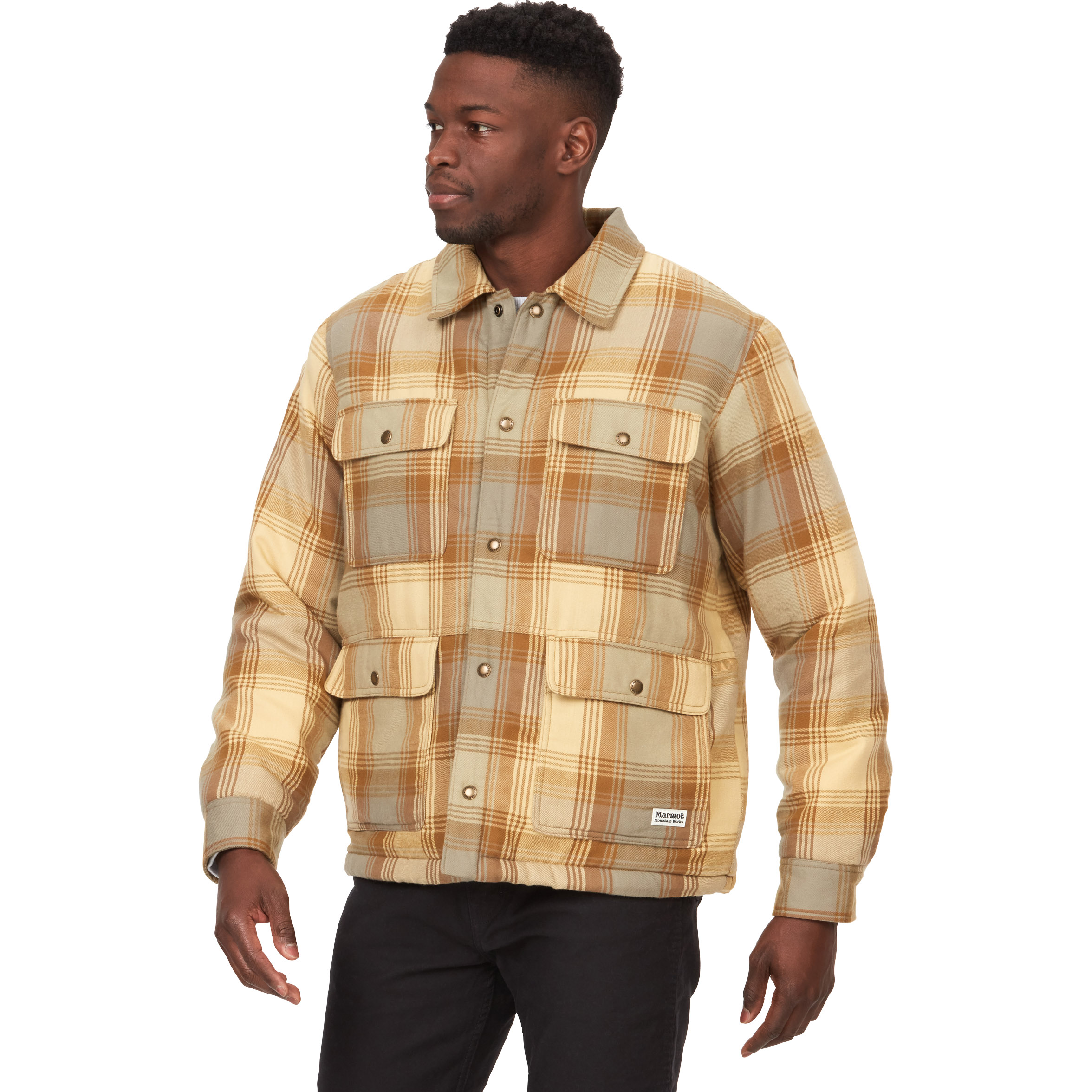 Marmot Men's Ridgefield Sherpa-Lined Flannel Jacket | Enwild