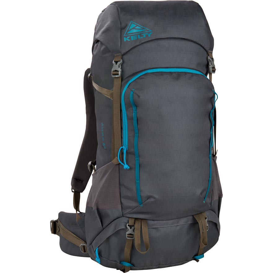 kelty 55 backpack Asher Winter Moss/Dill and an array of trail Kelty | Asher 55L Hiking