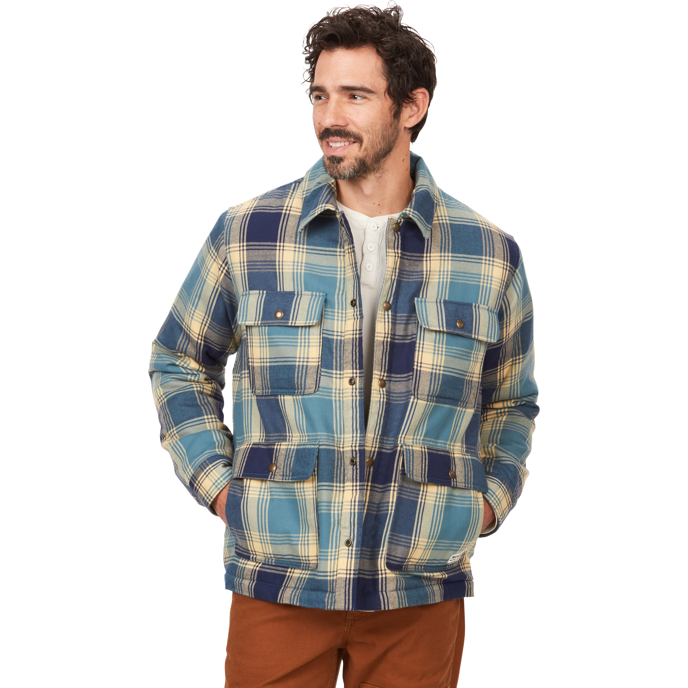Marmot Men's Ridgefield Sherpa-Lined Flannel Jacket | Enwild