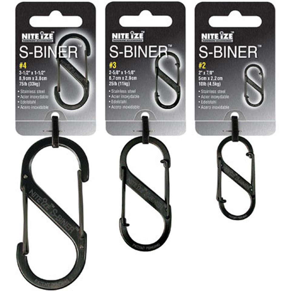Moschettone doppio Nite Ize S-Biner SlideLock in plastica nero - Berger Camping