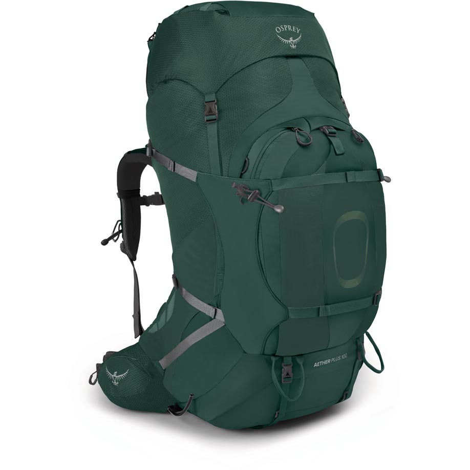 Osprey Aether Plus 100 S/M Expedition Backpack, 98L Axo Green