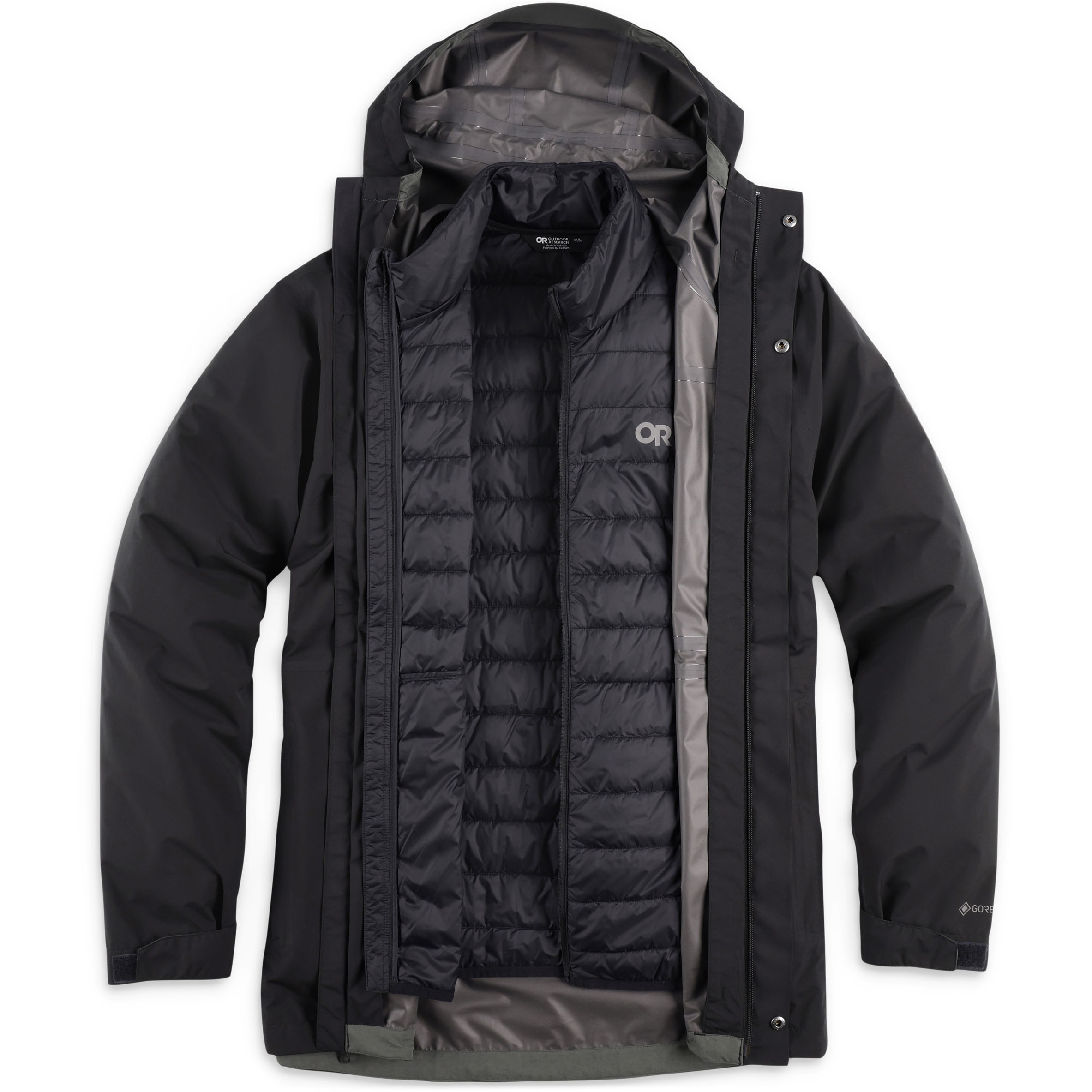 Men s Foray 3 in 1 Parka Small Black