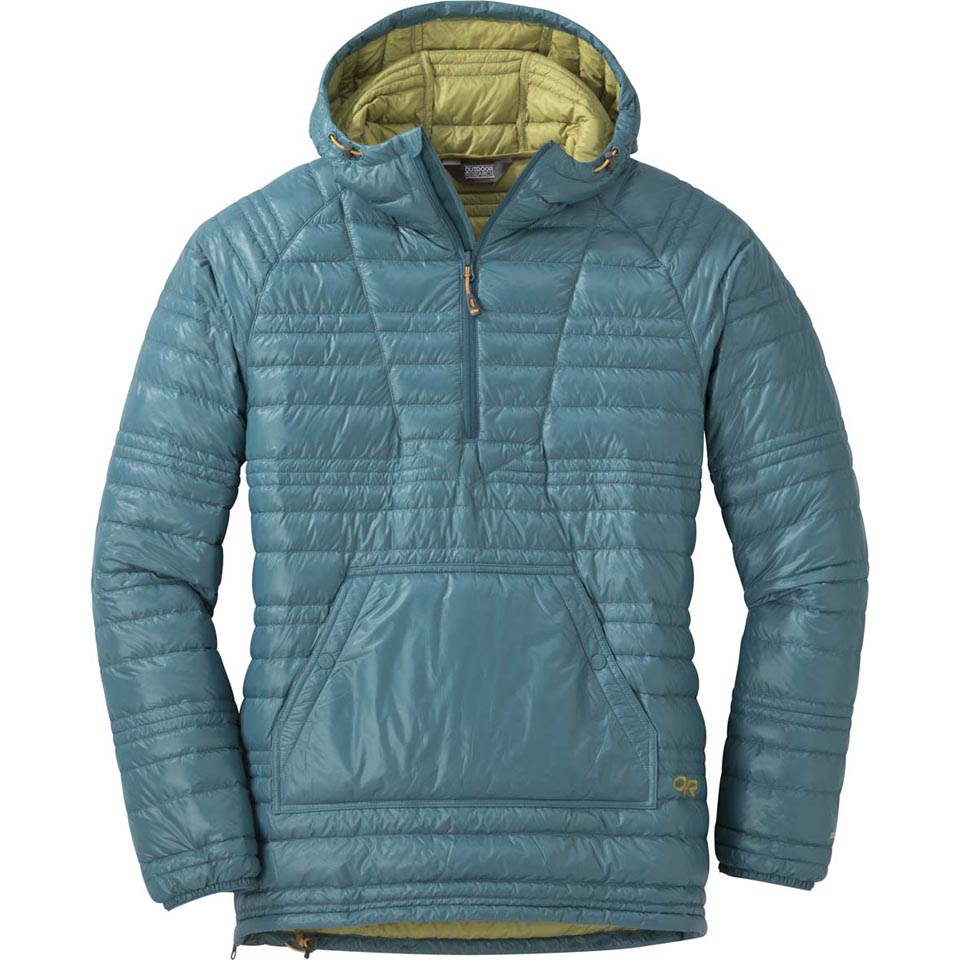 Women s Down Baja Pullover Small Peacock Avocado