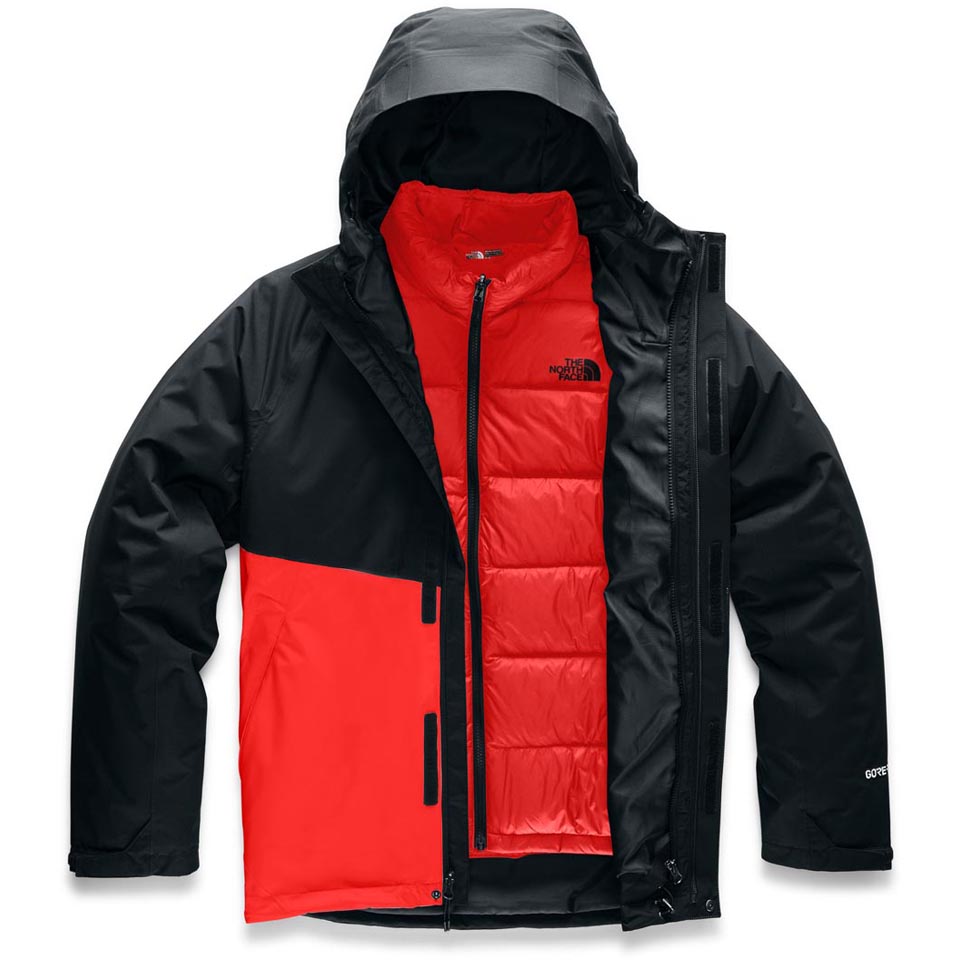 Men s Mountain Light Triclimate Jacket 2019 Small TNF Black Fiery Red