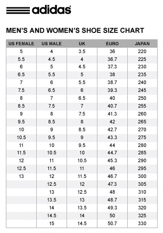 Buy > adidas sizing chart mens > in stock