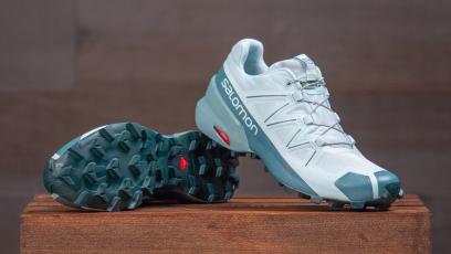 Details about   Shoe Woman Salomon Speedcross 5 Blue Green 